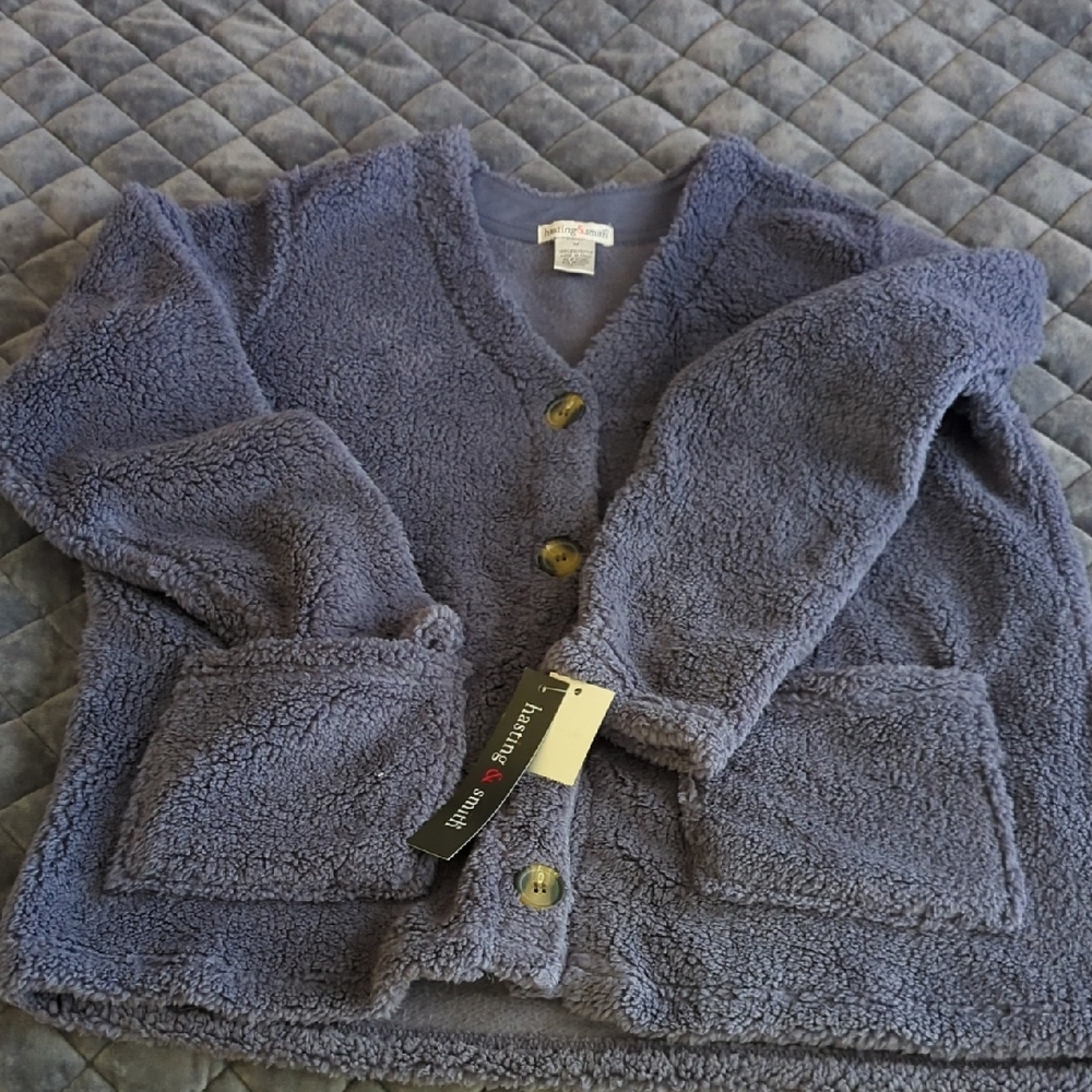 Cozy Blue Sherpa Cardigan